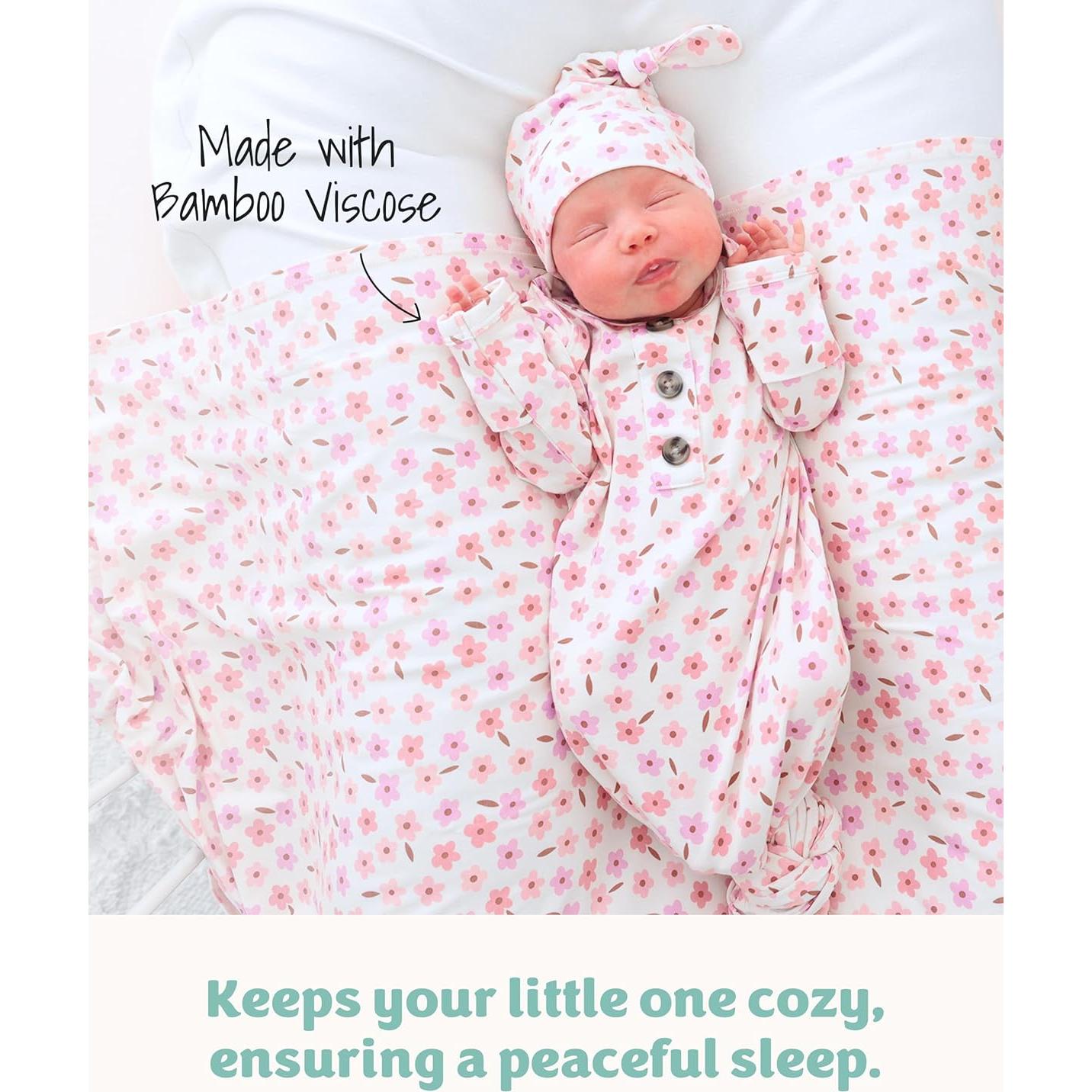 Saco de dormir anudado Caden Lane para recién nacidos 95% Viscosa