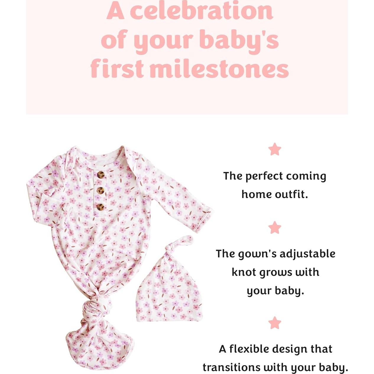 Saco de dormir anudado Caden Lane para recién nacidos 95% Viscosa