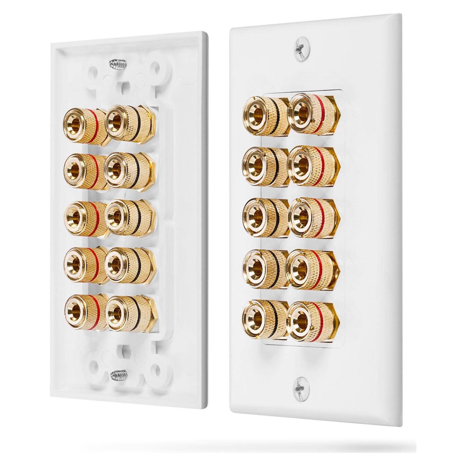 Fosmon Placa de Pared para 5 Altavoces - Cobre Premium