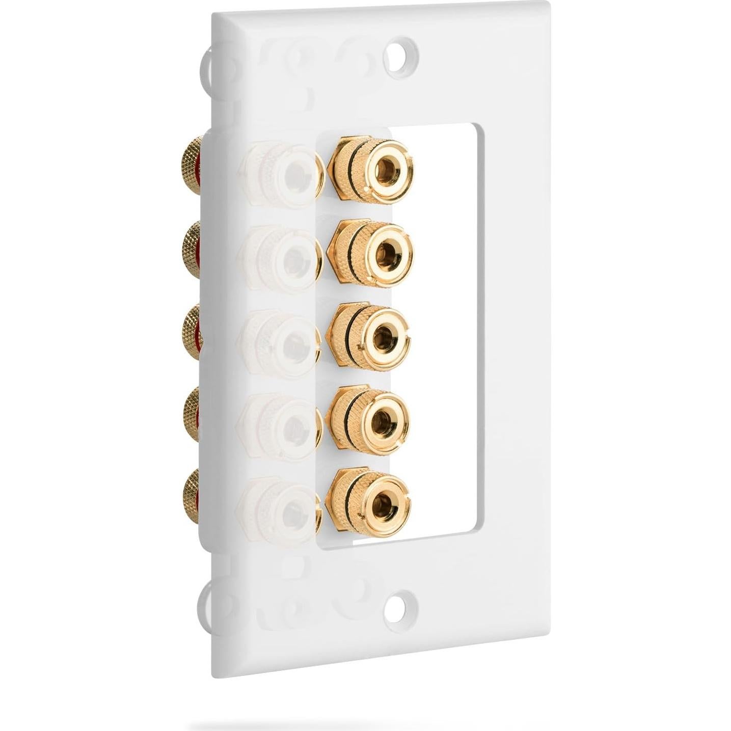 Fosmon Placa de Pared para 5 Altavoces - Cobre Premium