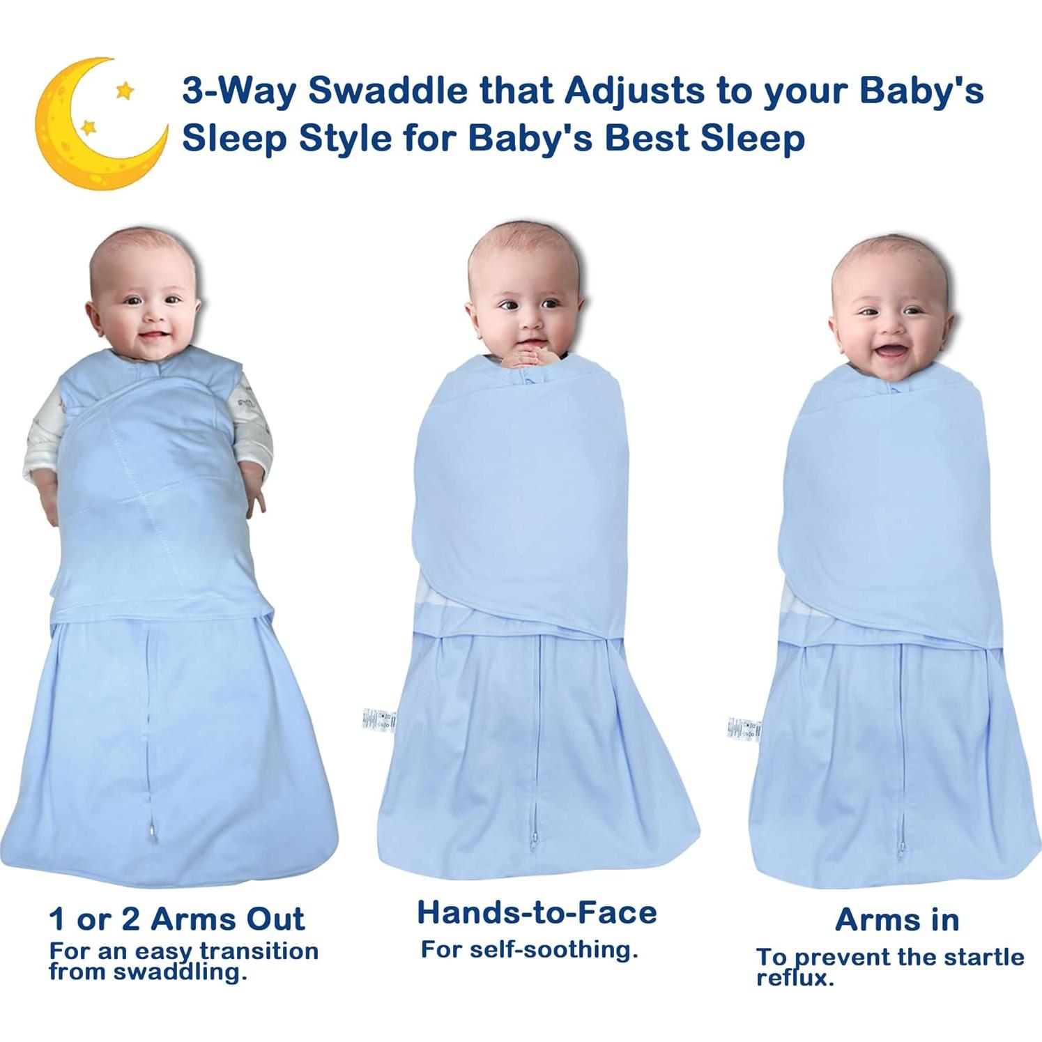 Saco de Sueño Swaddle QIAN QUE 3-6 Meses Algodón Orgánico