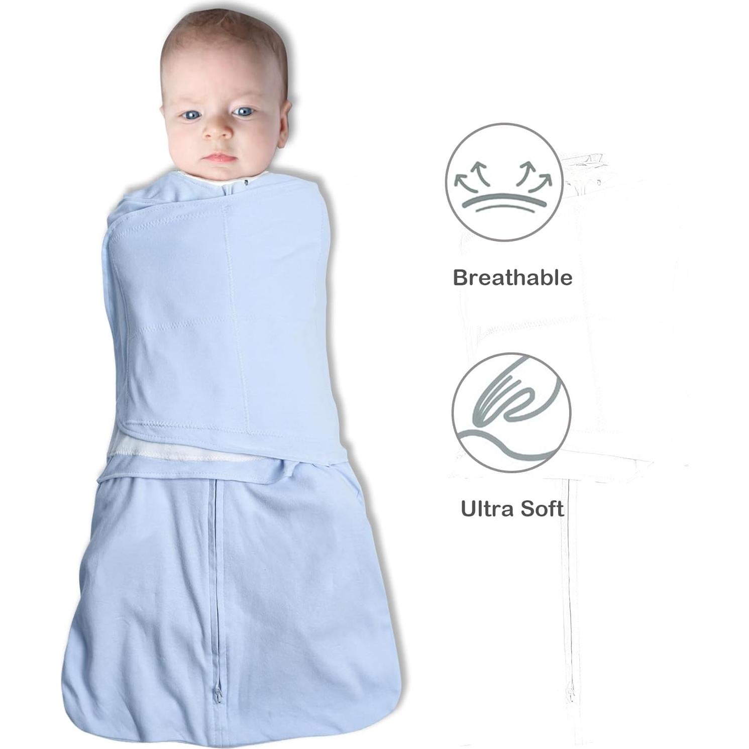 Saco de Sueño Swaddle QIAN QUE 3-6 Meses Algodón Orgánico