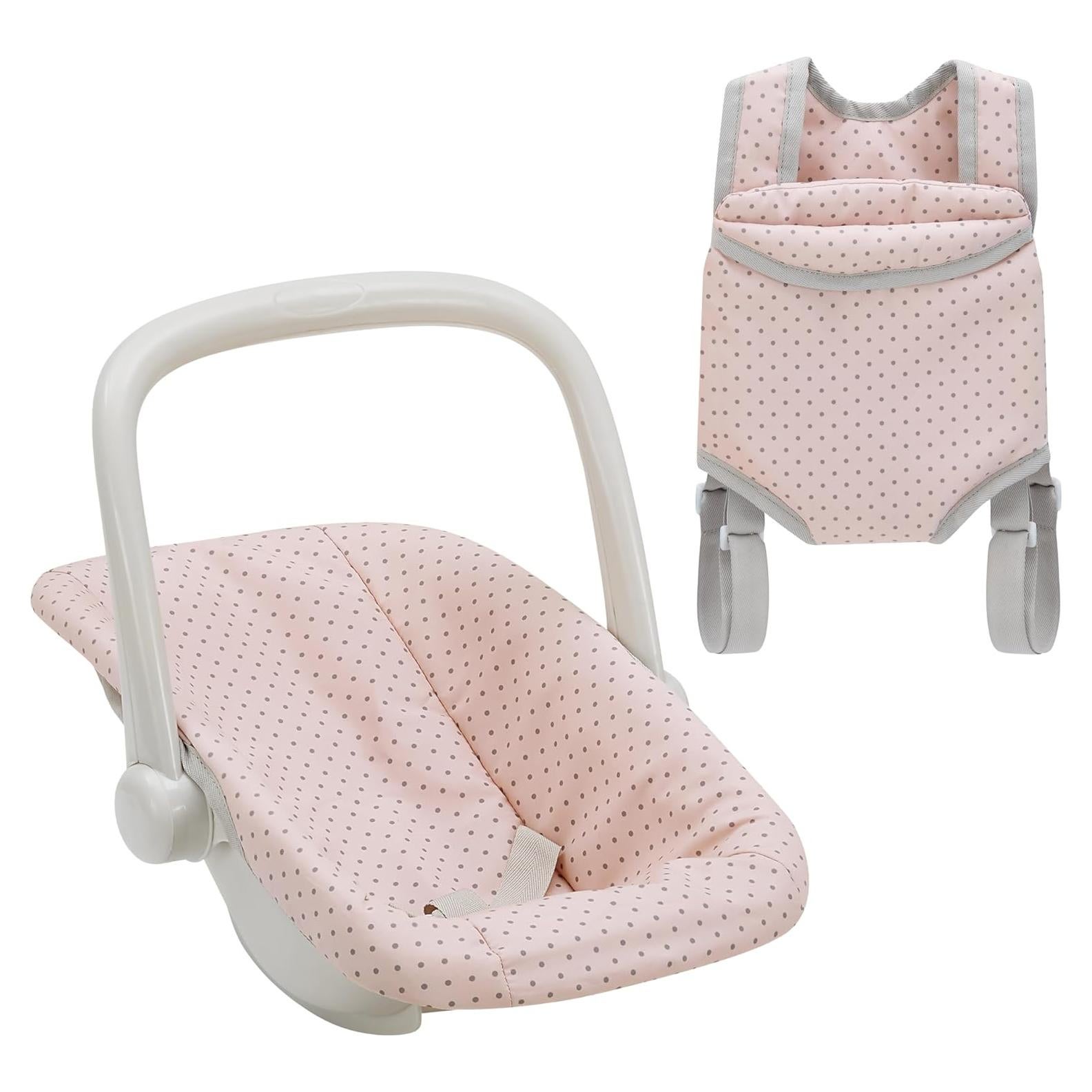 Portabebés y Asiento de Auto para Muñecas Olivia Rosa 2 Piezas
