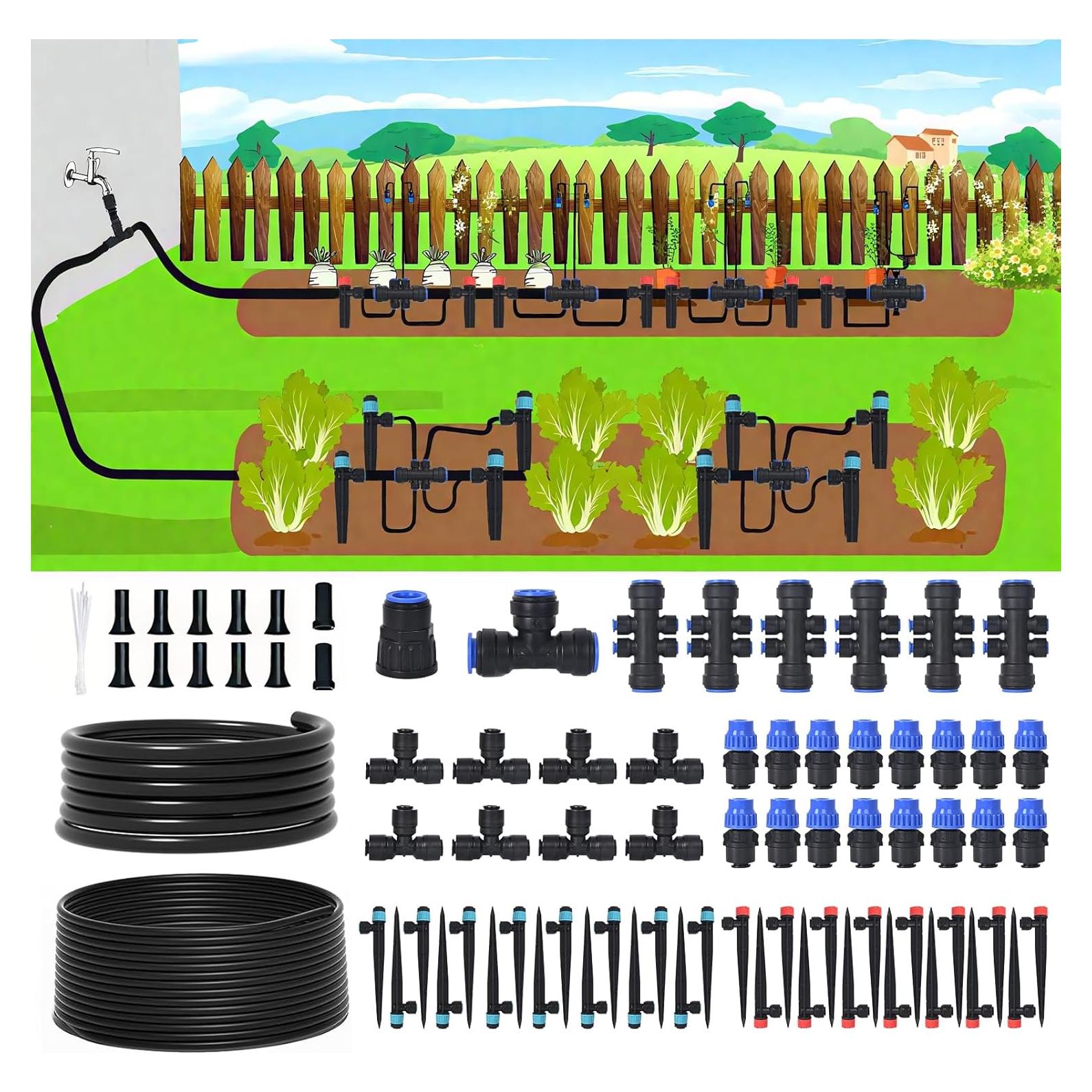 Sistema de riego por goteo Terralyx 70 m con conexión rápida