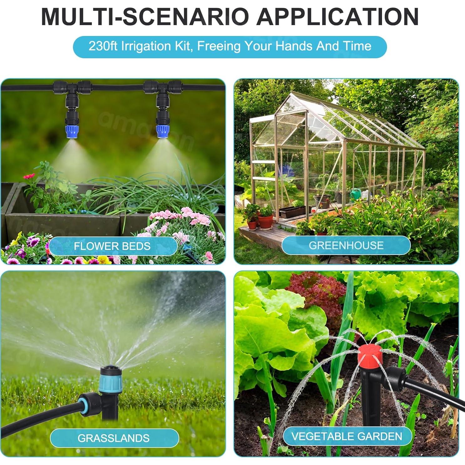 Sistema de riego por goteo Terralyx 70 m con conexión rápida