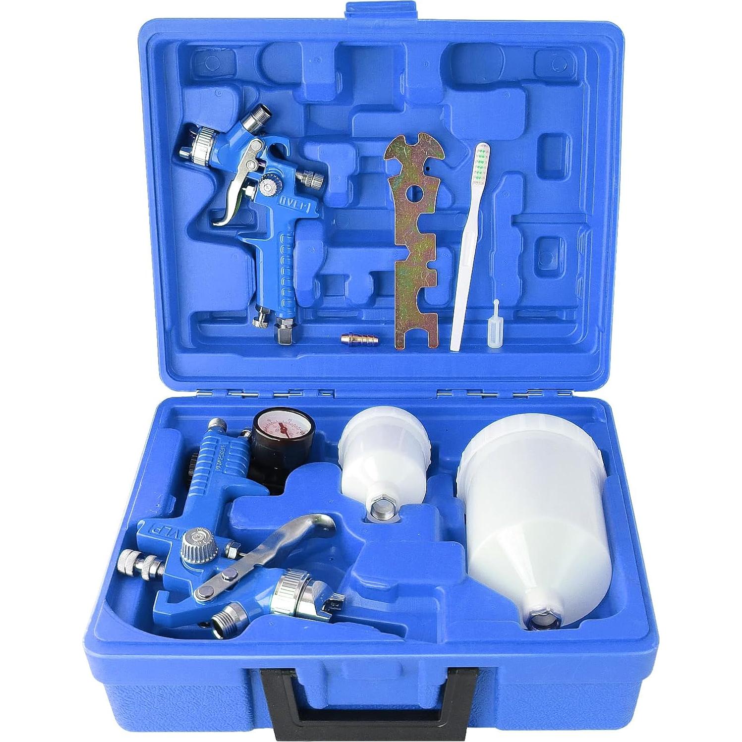 Juego de pistola de pulverización HVLP Colodsuhey 2 piezas 0.8mm 1.4mm