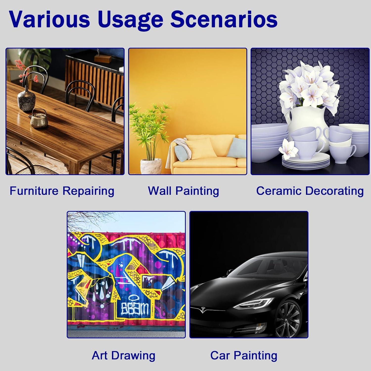 Juego de pistola de pulverización HVLP Colodsuhey 2 piezas 0.8mm 1.4mm