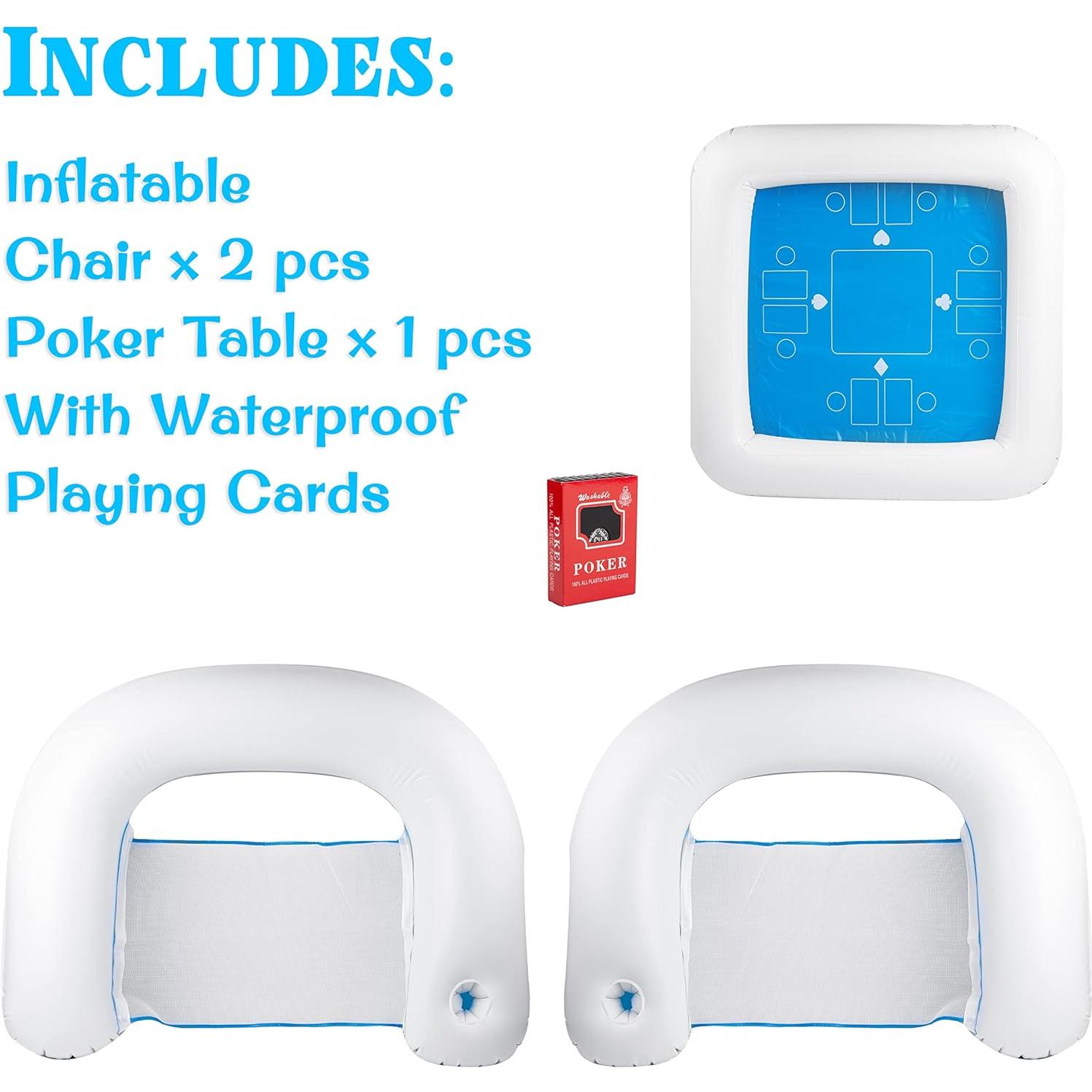 Conjunto Inflable de Juego Zento para Piscina con Mesa y Sillas