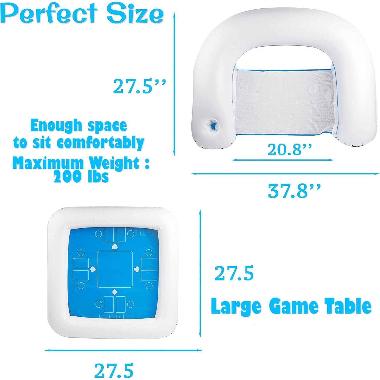 Conjunto Inflable de Juego Zento para Piscina con Mesa y Sillas