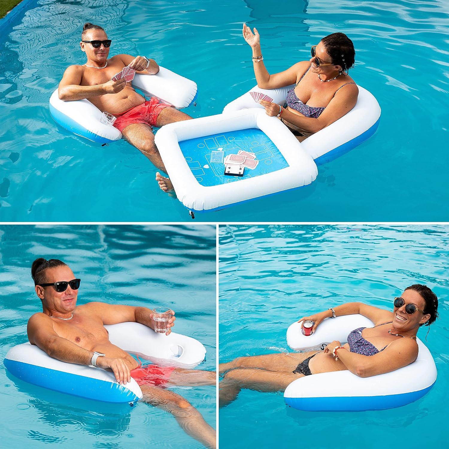Conjunto Inflable de Juego Zento para Piscina con Mesa y Sillas