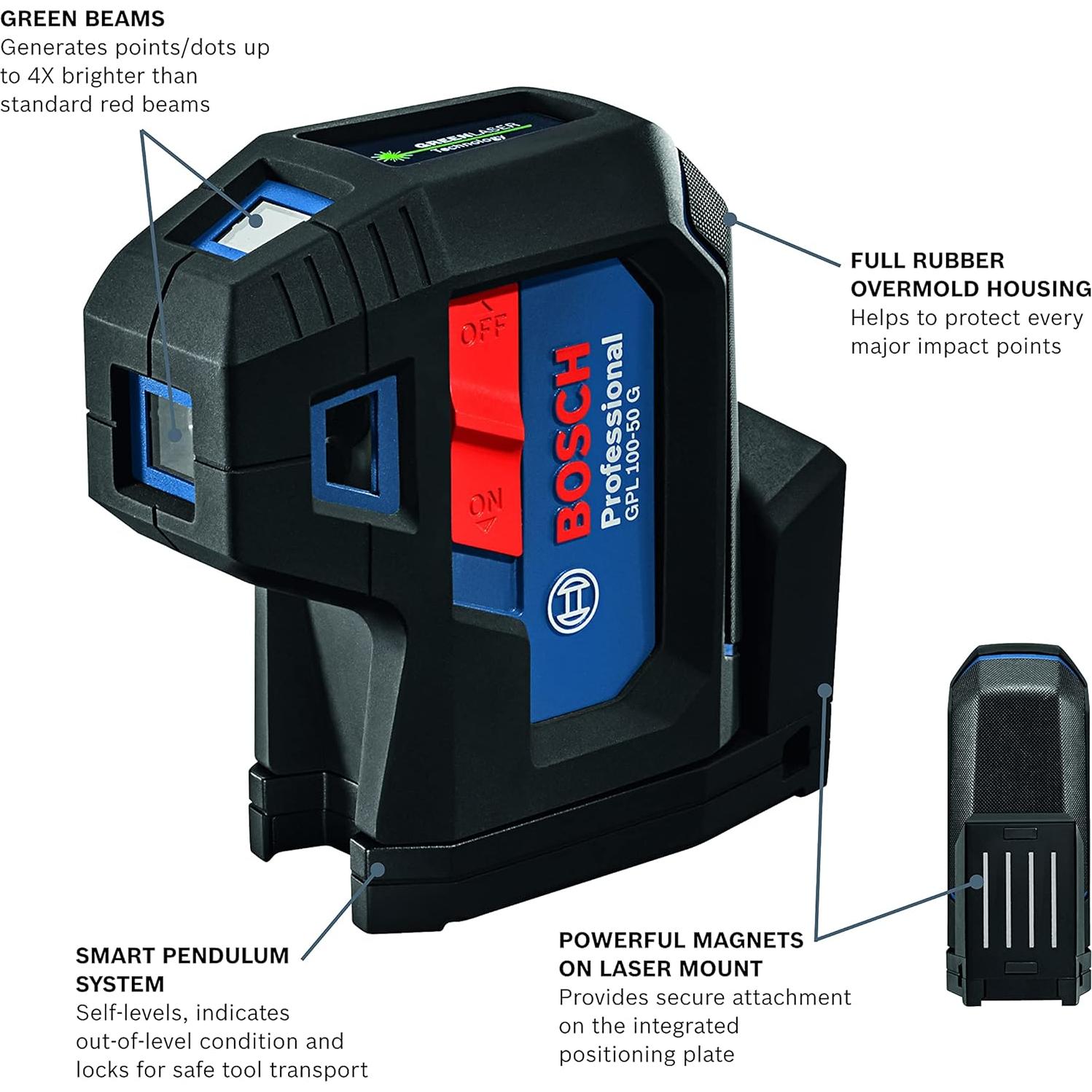 Láser de Alineación Autonivelante Bosch GPL100-50G Verde