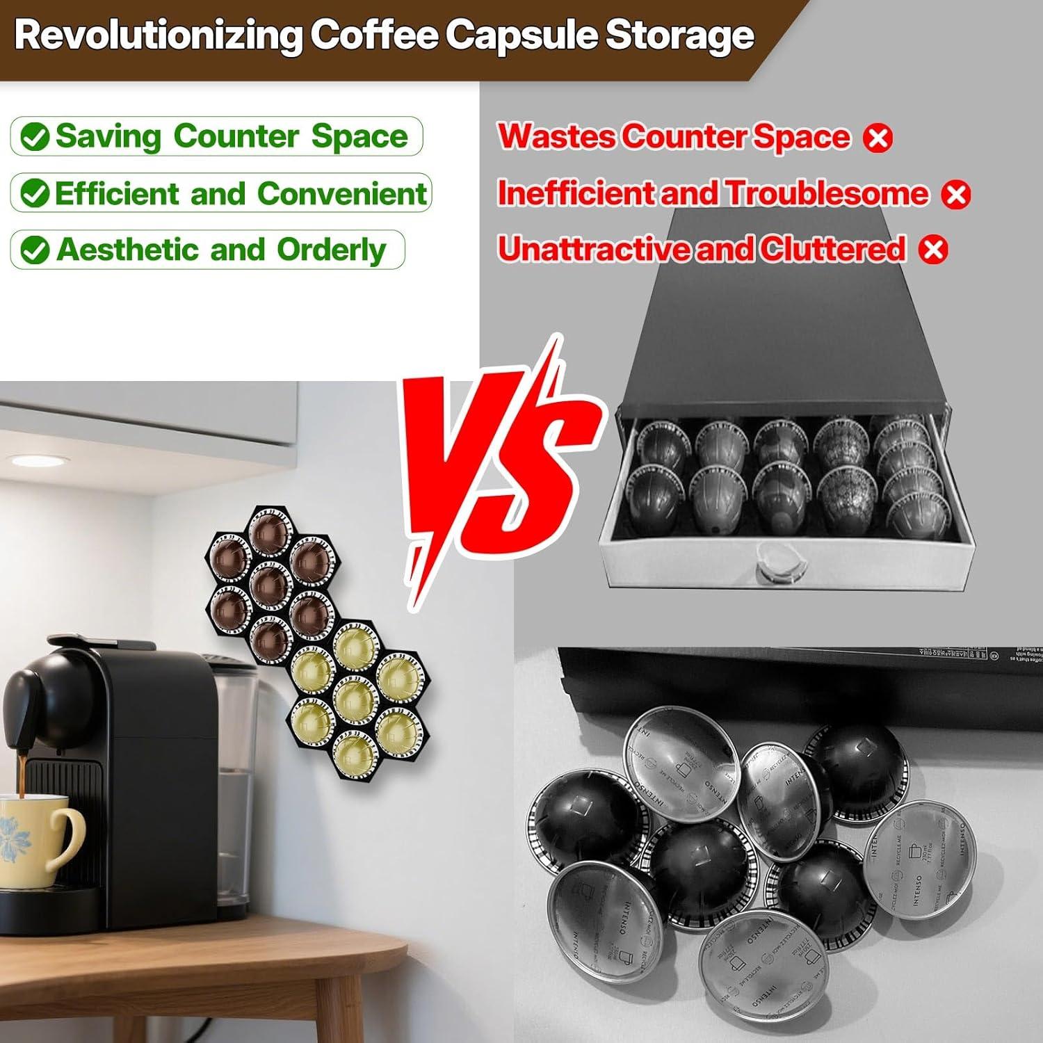 Soporte para cápsulas de café Nespresso Vertuo XSHINOVA - Pack de 2