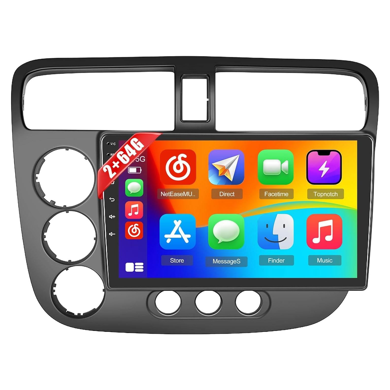 Estéreo de Coche Android Hikity 2+64GB para Honda Civic 2001-2005