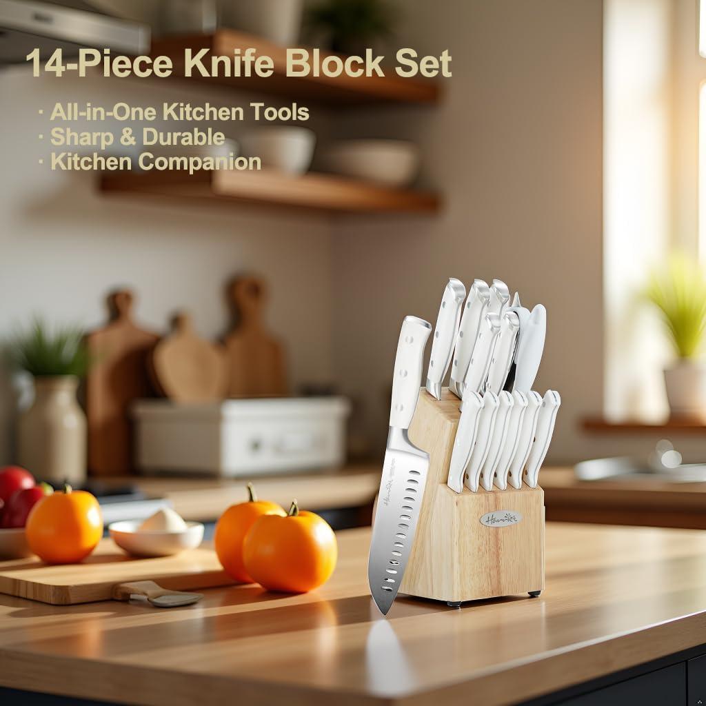 Juego de Cuchillos Harriet 14 Piezas Acero Inoxidable con Bloque