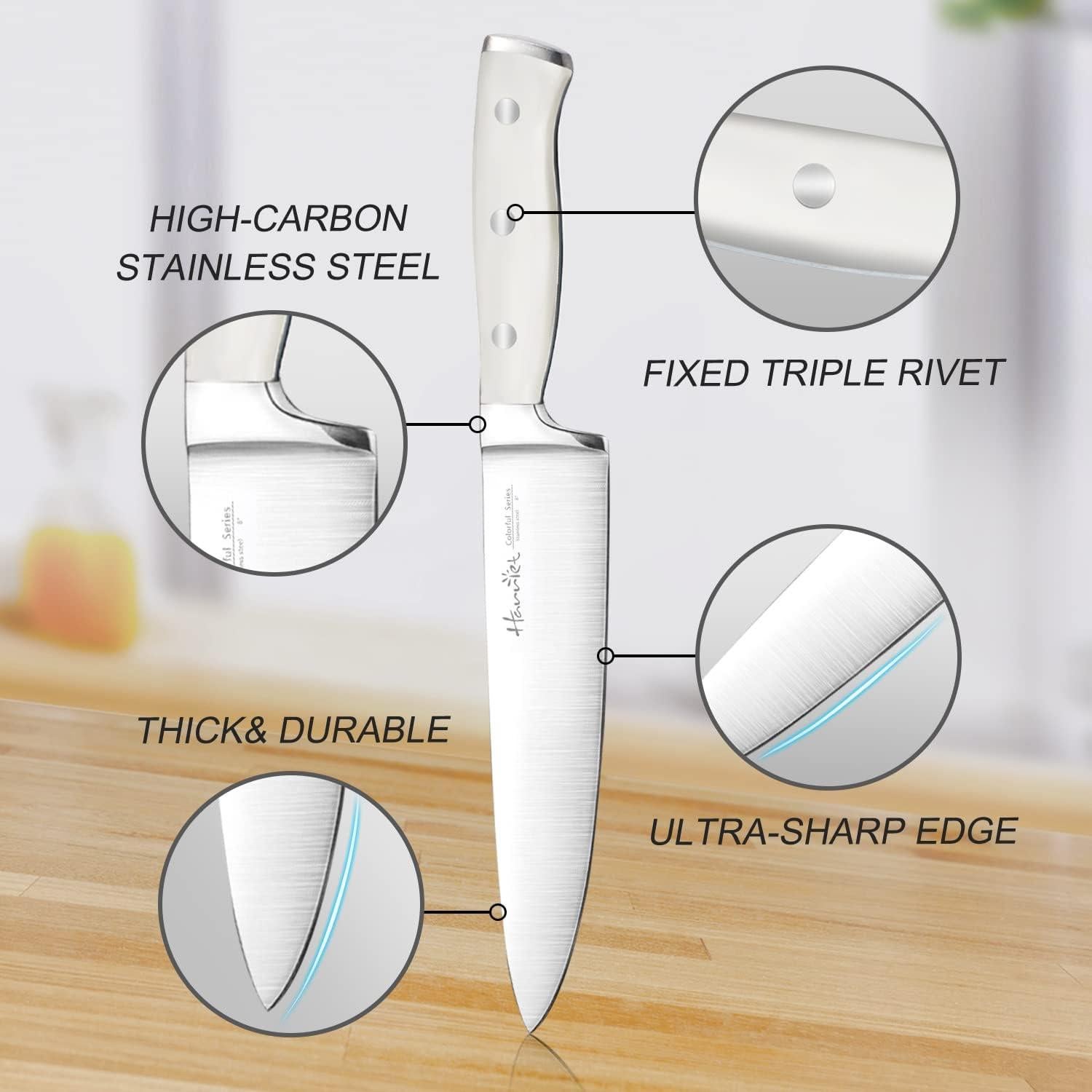 Juego de Cuchillos Harriet 14 Piezas Acero Inoxidable con Bloque