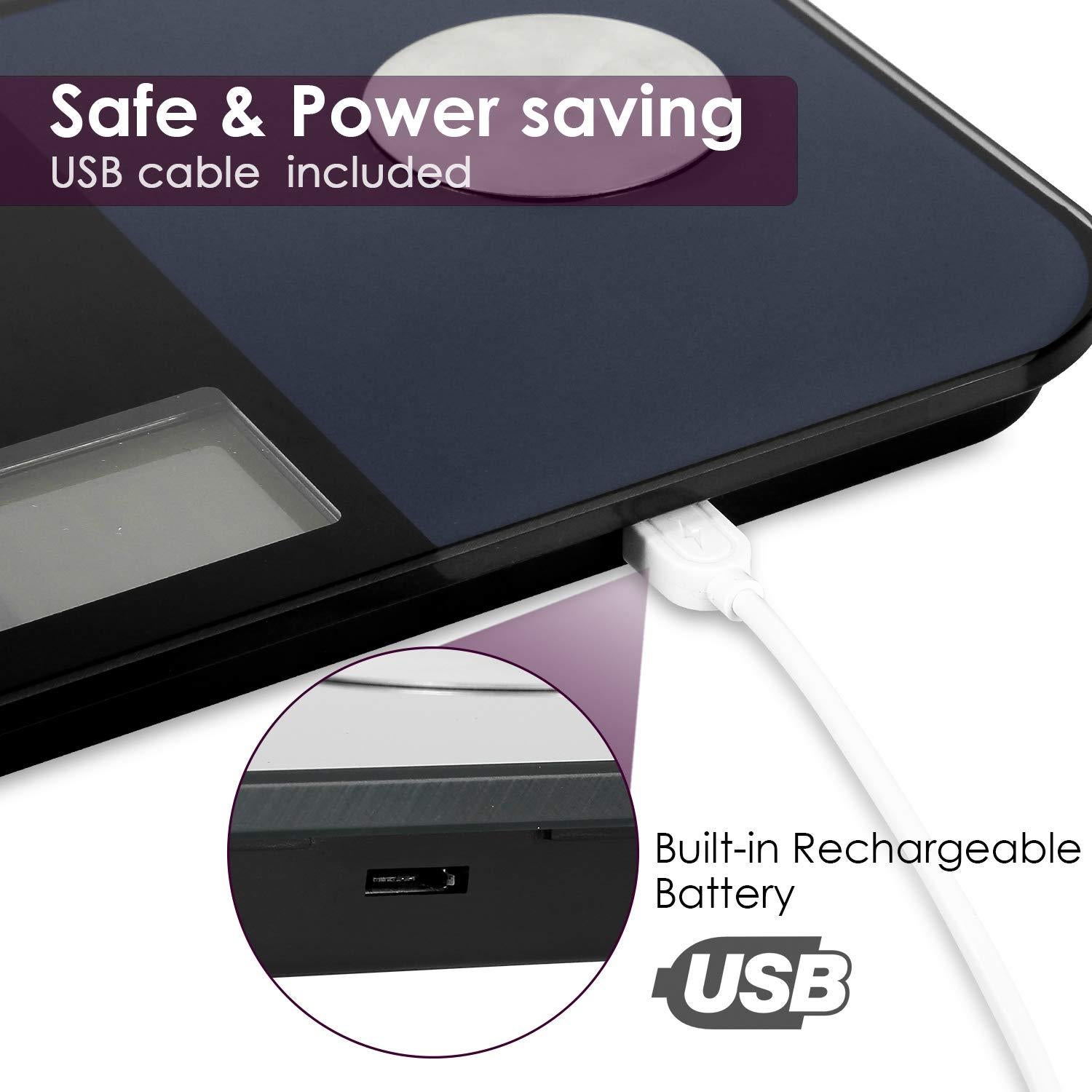 Báscula de Grasa Corporal Himaly Inteligente Bluetooth 181 kg