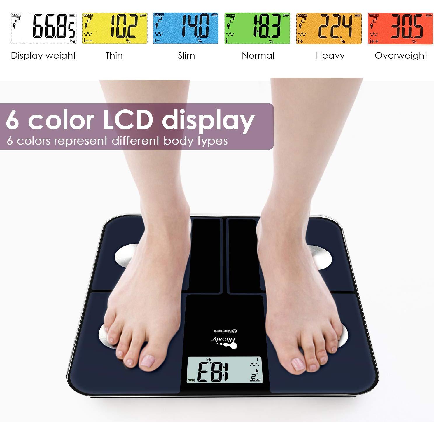 Báscula de Grasa Corporal Himaly Inteligente Bluetooth 181 kg