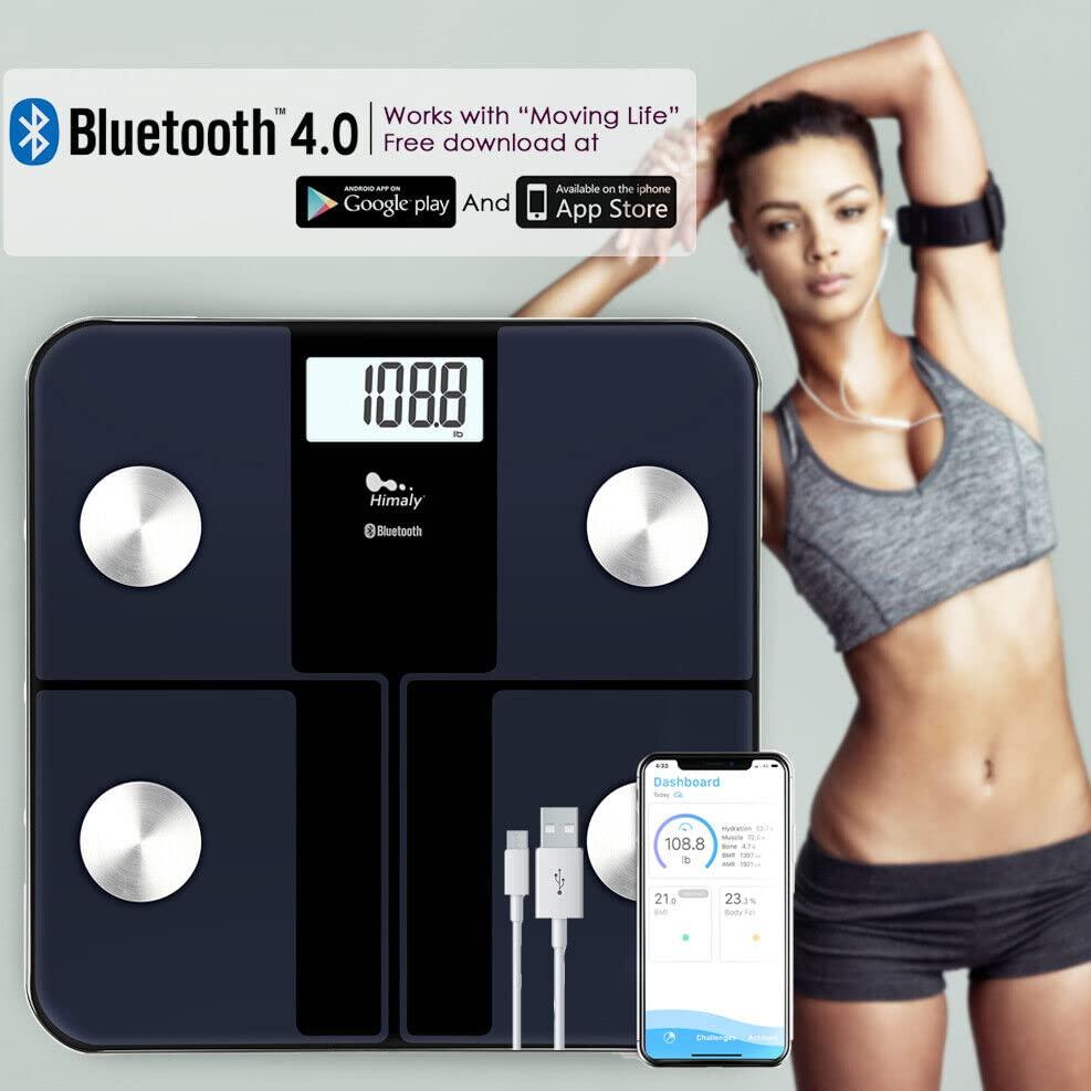 Báscula de Grasa Corporal Himaly Inteligente Bluetooth 181 kg