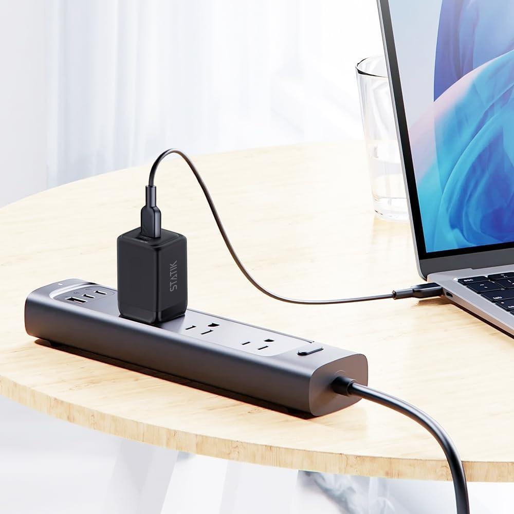 Cargador rápido STATIK GaN 48W Doble USB-C y USB-A