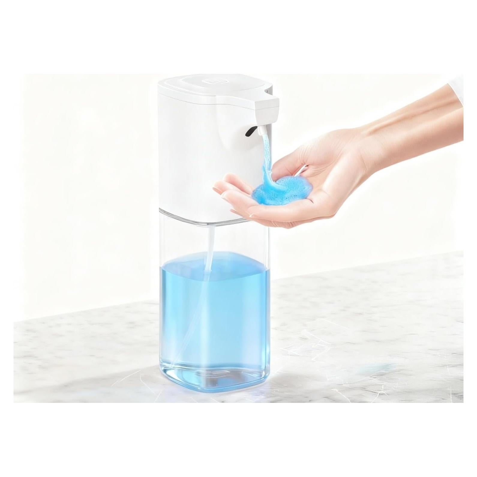 Automatic Foaming Soap Dispenser,Touchless Foam Soap Dispenser 4-Level Adjustable Electric, Auto Bathroom Kitchen Hand Soap Dispenser,12oz/350ml, Wall Mounted, Rechargeable