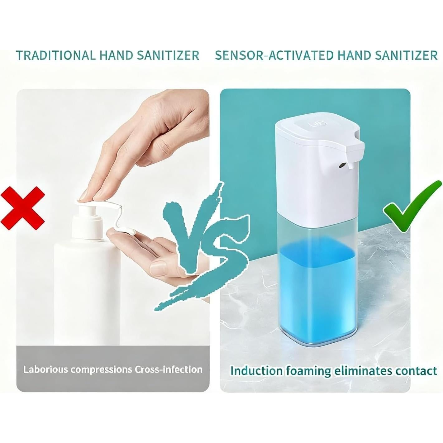 Automatic Foaming Soap Dispenser,Touchless Foam Soap Dispenser 4-Level Adjustable Electric, Auto Bathroom Kitchen Hand Soap Dispenser,12oz/350ml, Wall Mounted, Rechargeable