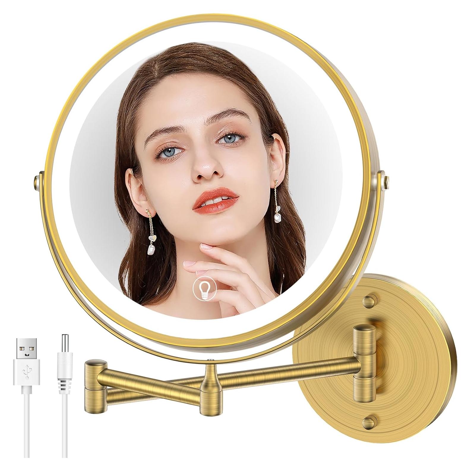 Espejo de Maquillaje Iluminado MNIENT 31.75x26.67cm 1x/10x