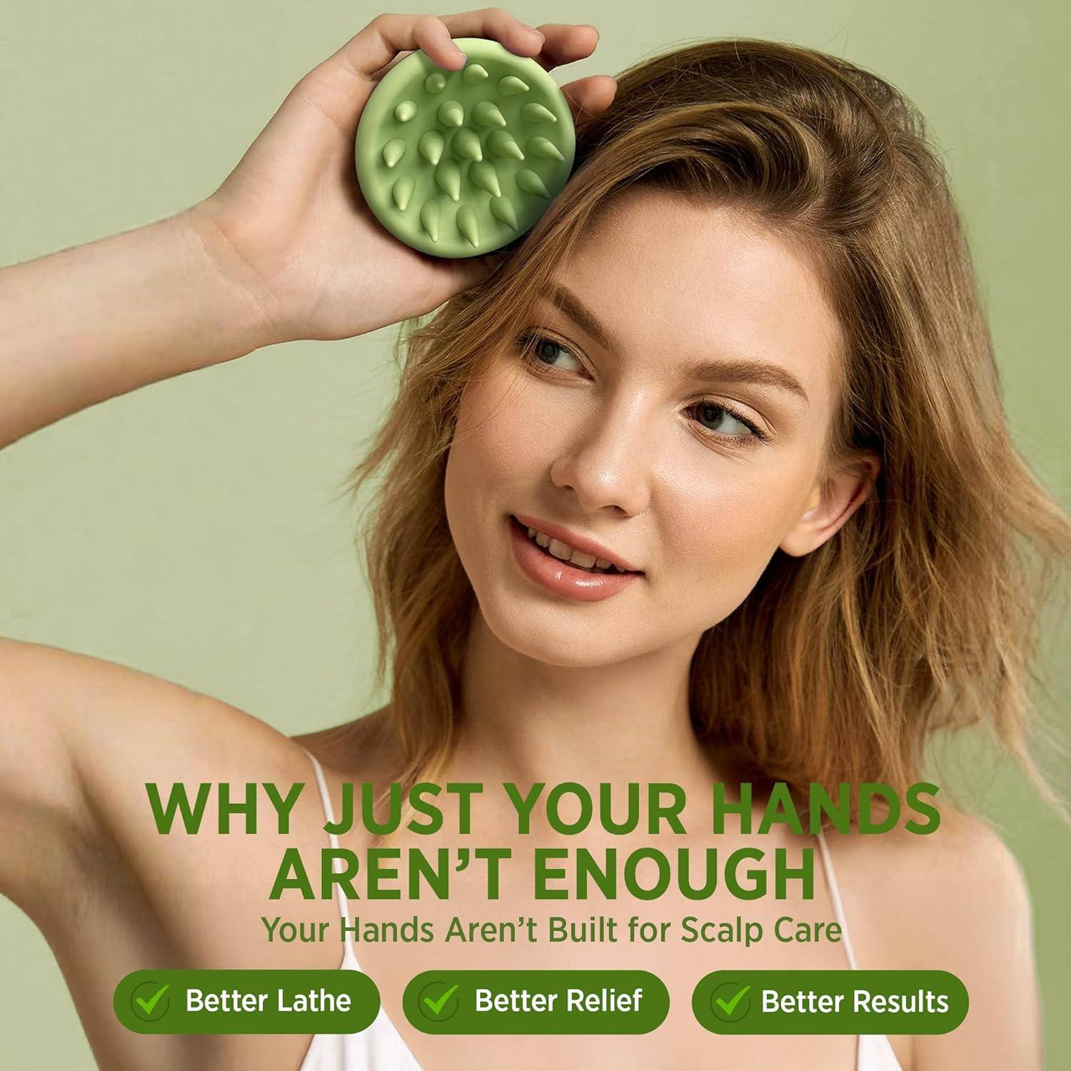 Cepillo Masajeador de Cuero Cabelludo Roycederm - Silicona Suave