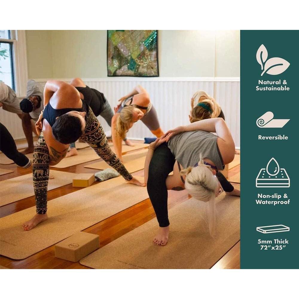 Alfombrilla de Yoga de Corcho Gurus 182.88x63.5 cm Antideslizante