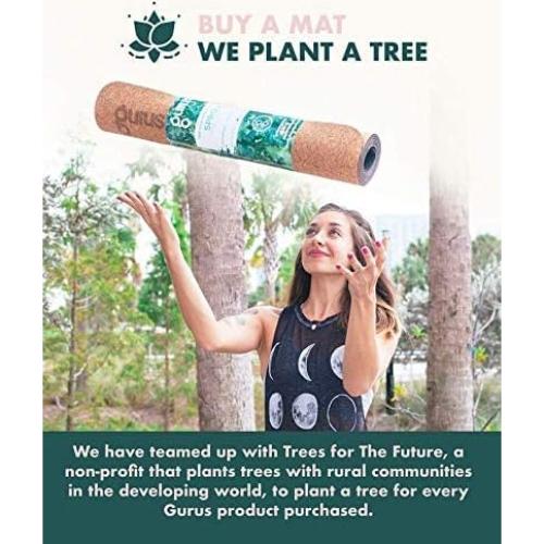 Alfombrilla de Yoga de Corcho Gurus 182.88x63.5 cm Antideslizante