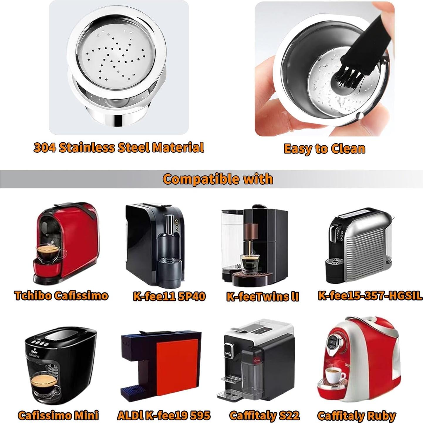 Cápsulas de café reutilizables FOVNOT para K Fee - Acero inoxidable