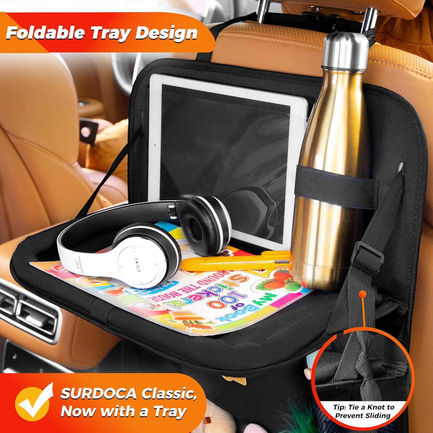 Organizador de Asiento de Coche SURDOCA con Bandeja Plegable