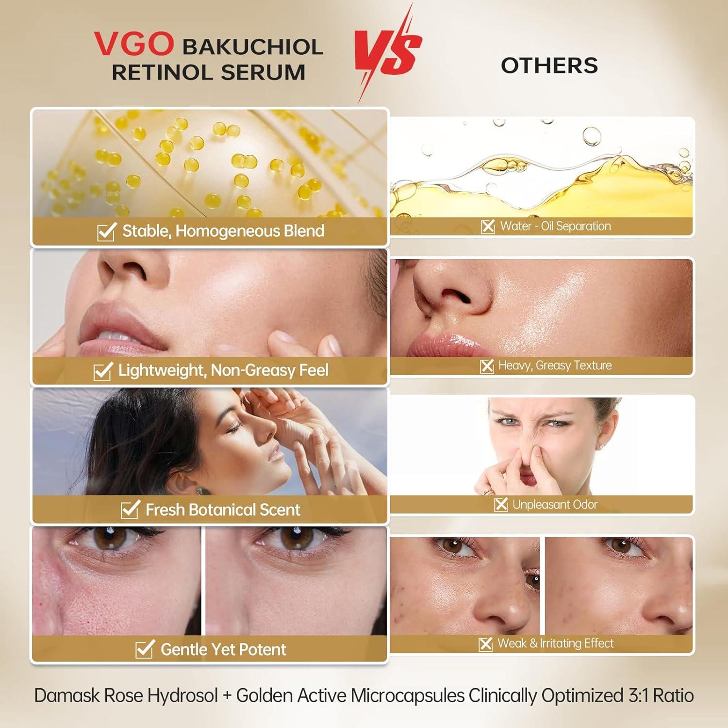 Suero Antienvejecimiento VGO con 1% Retinol y 3% Niacinamida 30 ml