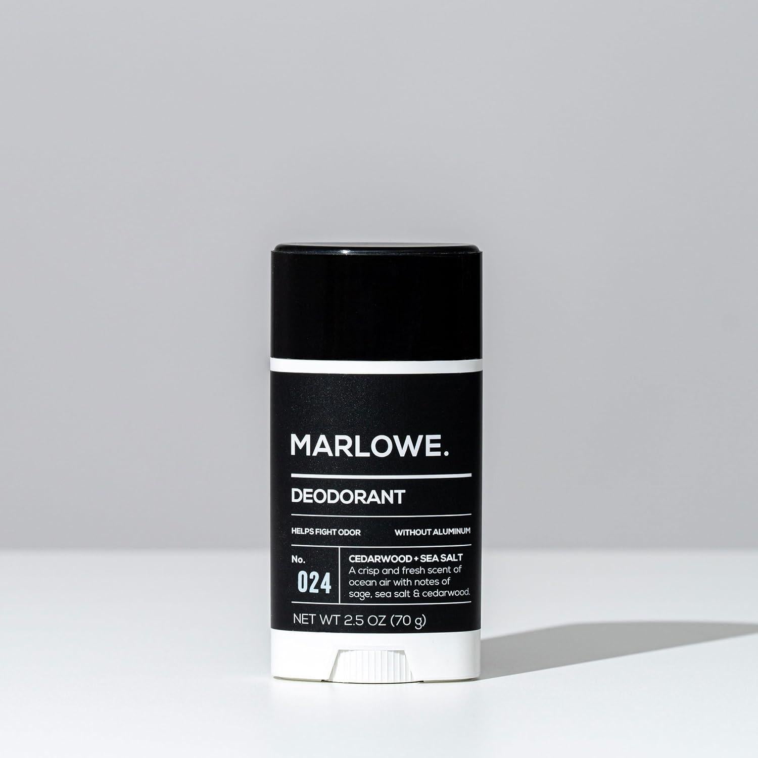 Desodorante MARLOWE. 70.87 g - Madera de Cedro + Sal Marina