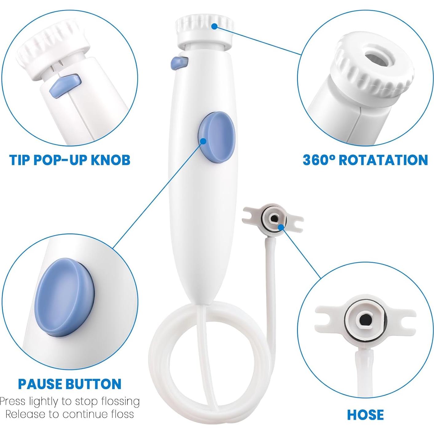 Conjunto de Manguera y Mango de Reemplazo FreFeel para Waterpik WP-100 a WP-900