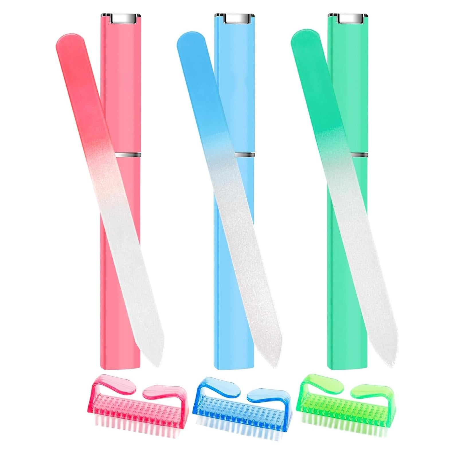 Juego de Limas de Uñas de Cristal YINGJEE 3 Pcs 180/320