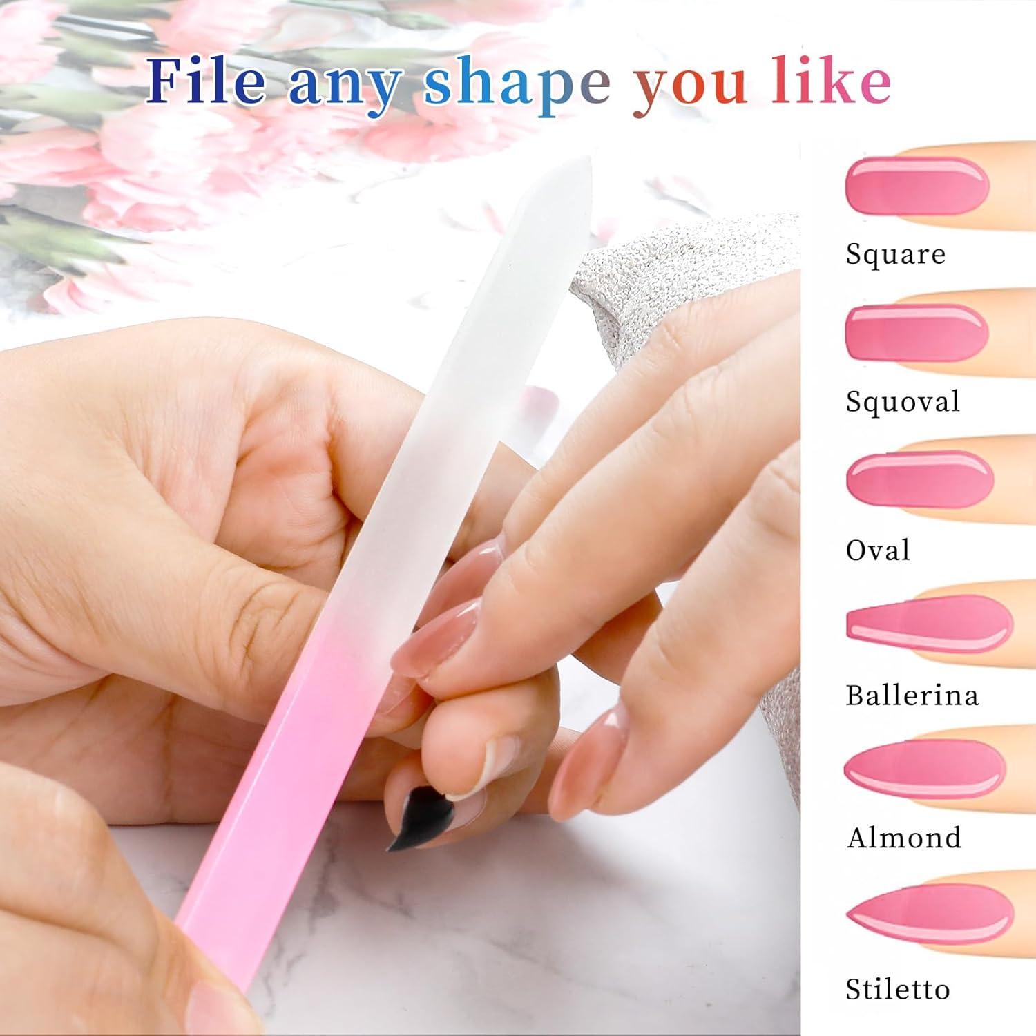 Juego de Limas de Uñas de Cristal YINGJEE 3 Pcs 180/320