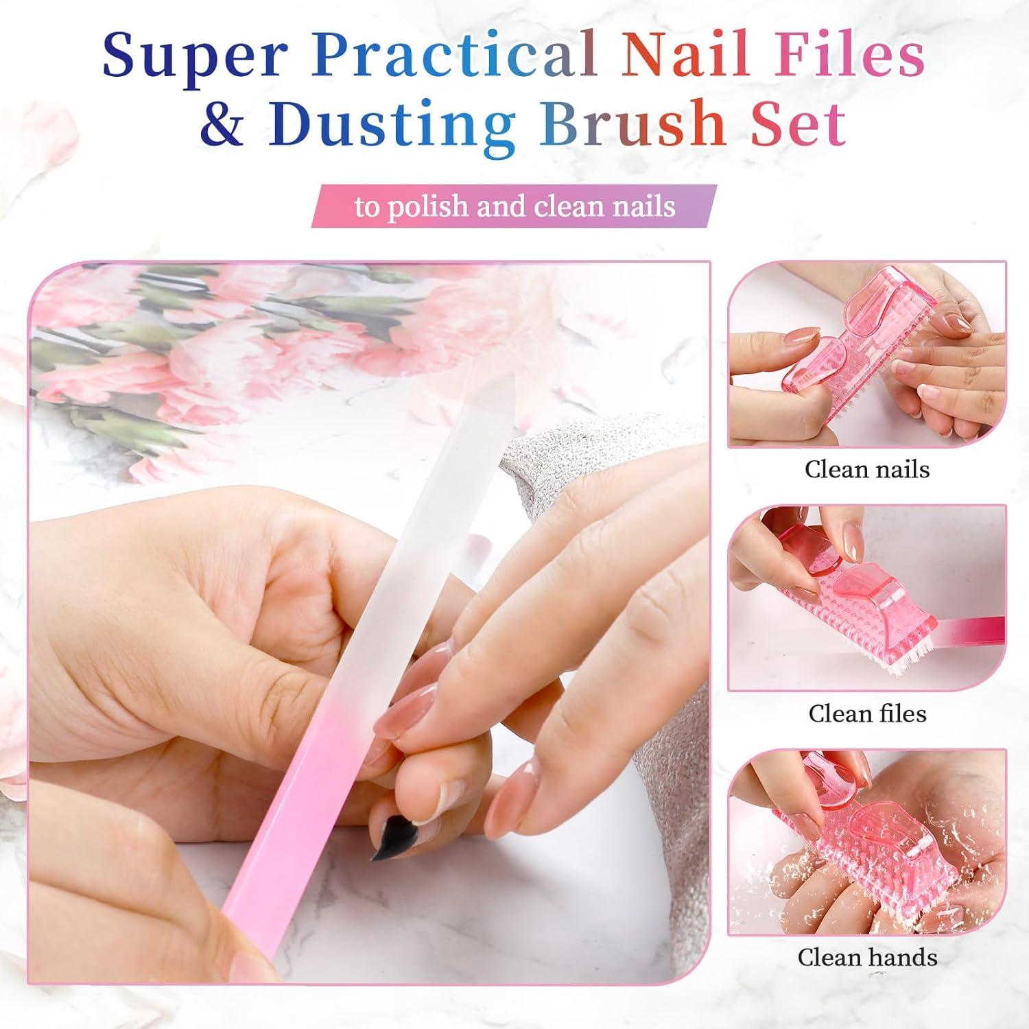 Juego de Limas de Uñas de Cristal YINGJEE 3 Pcs 180/320