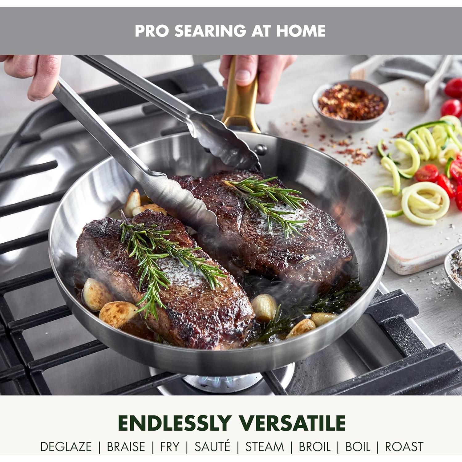 Sartén GreenPan Tri-Ply 20.32 cm Acero Inoxidable Apta Horno