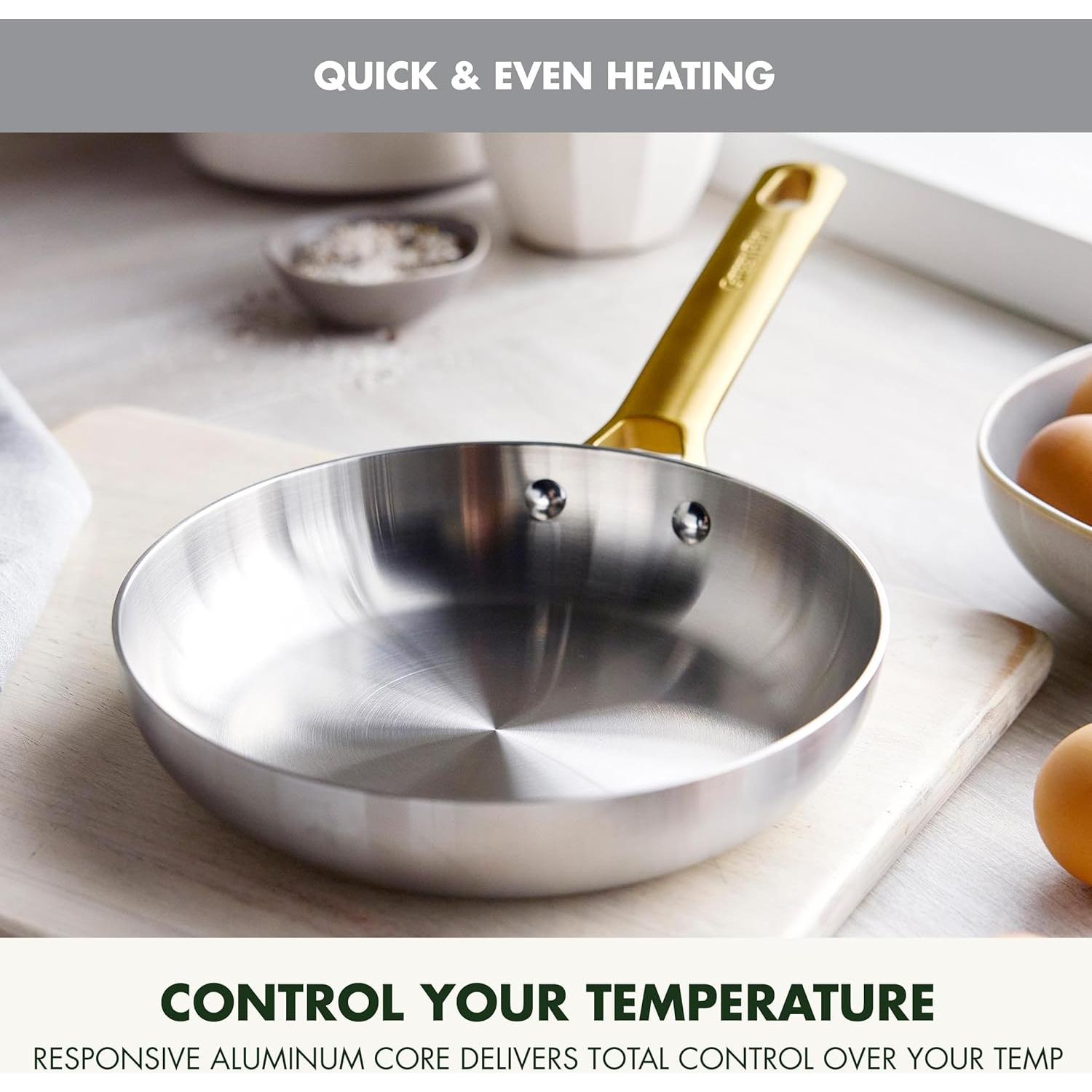 Sartén GreenPan Tri-Ply 20.32 cm Acero Inoxidable Apta Horno