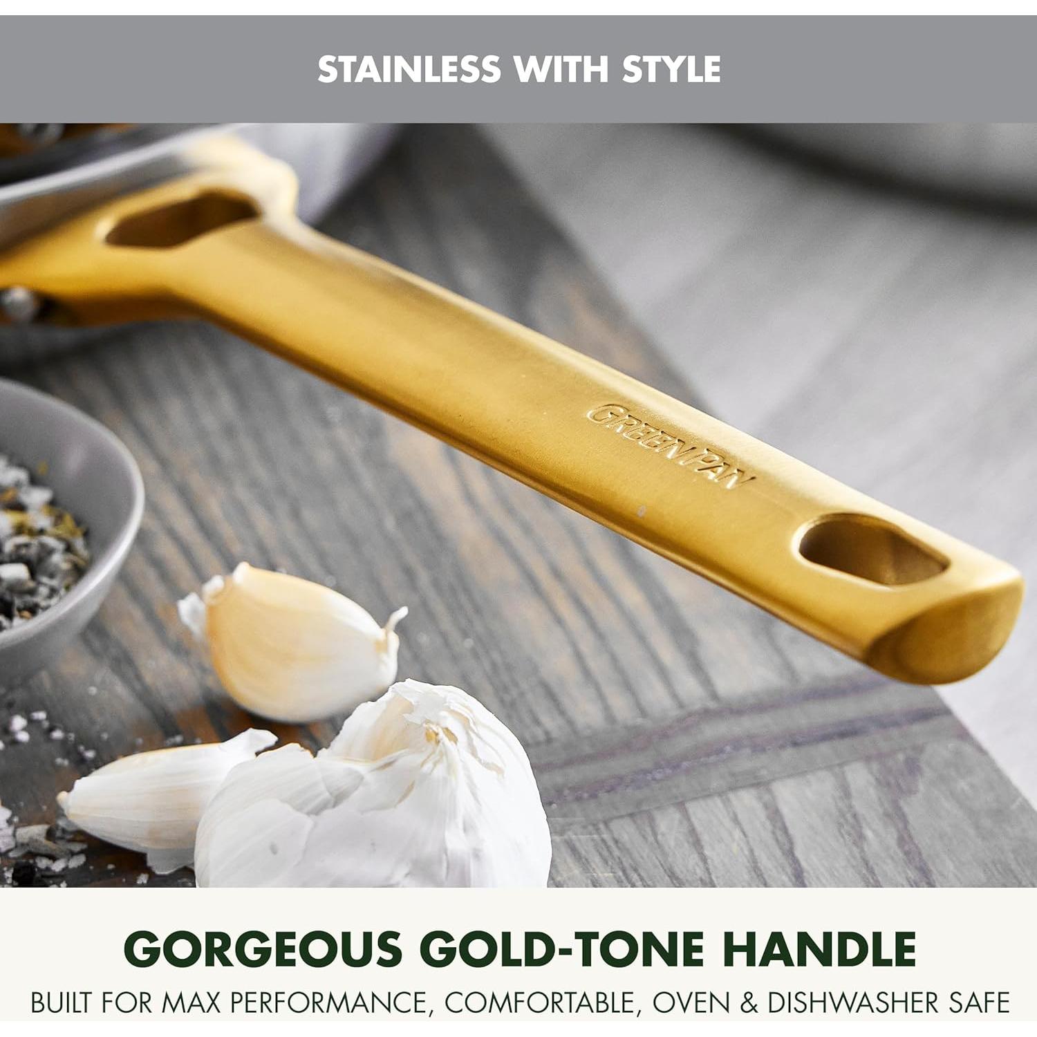 Sartén GreenPan Tri-Ply 20.32 cm Acero Inoxidable Apta Horno