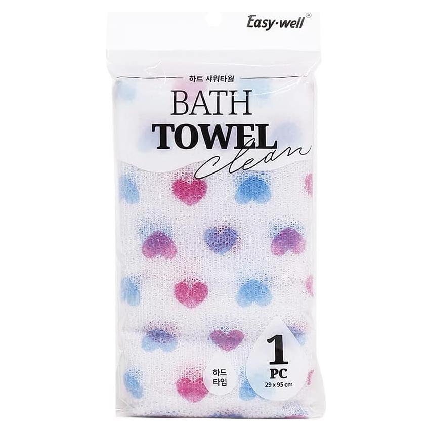 Toalla de Ducha Exfoliante Corazón EASY WELL 20.3x7.6 cm