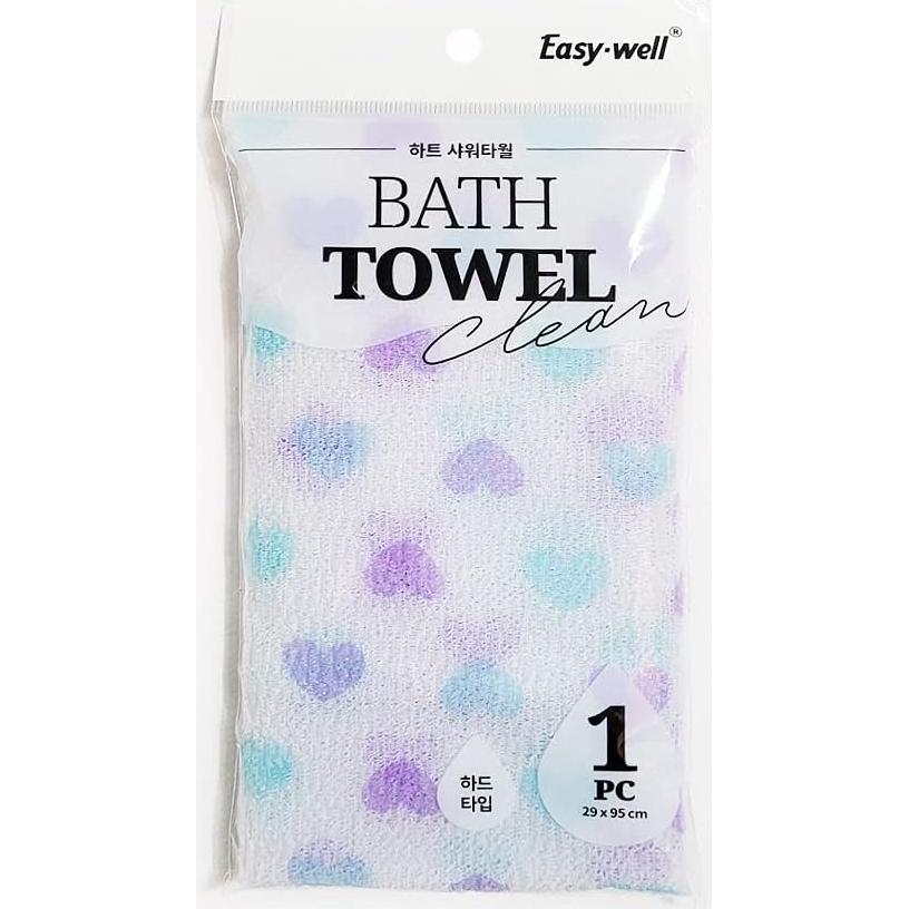 Toalla de Ducha Exfoliante Corazón EASY WELL 20.3x7.6 cm