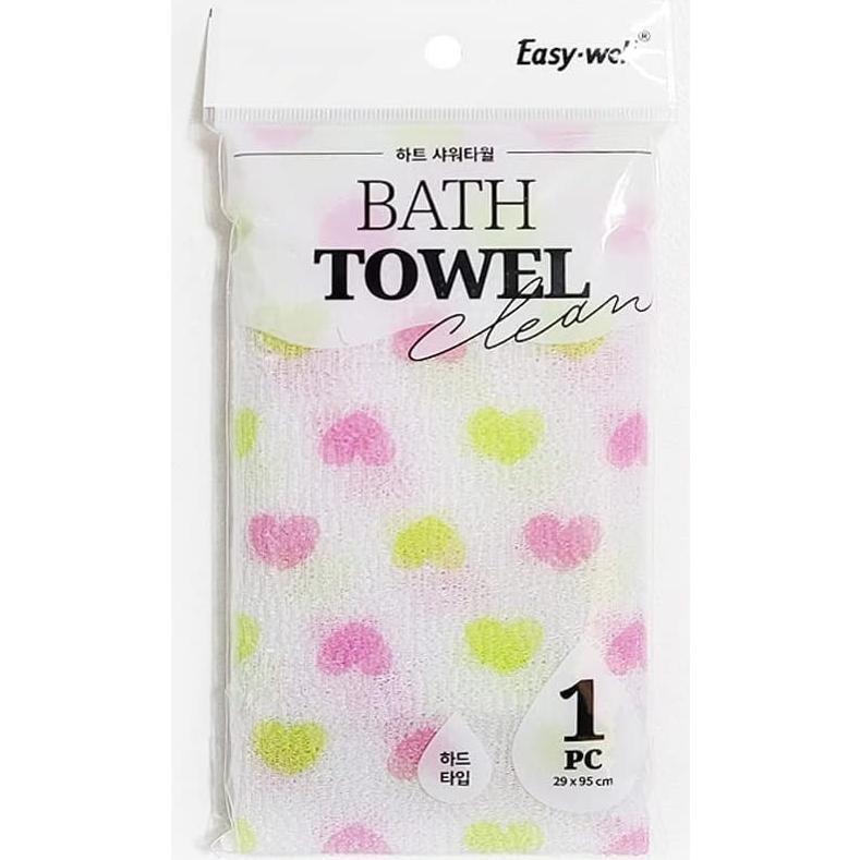 Toalla de Ducha Exfoliante Corazón EASY WELL 20.3x7.6 cm