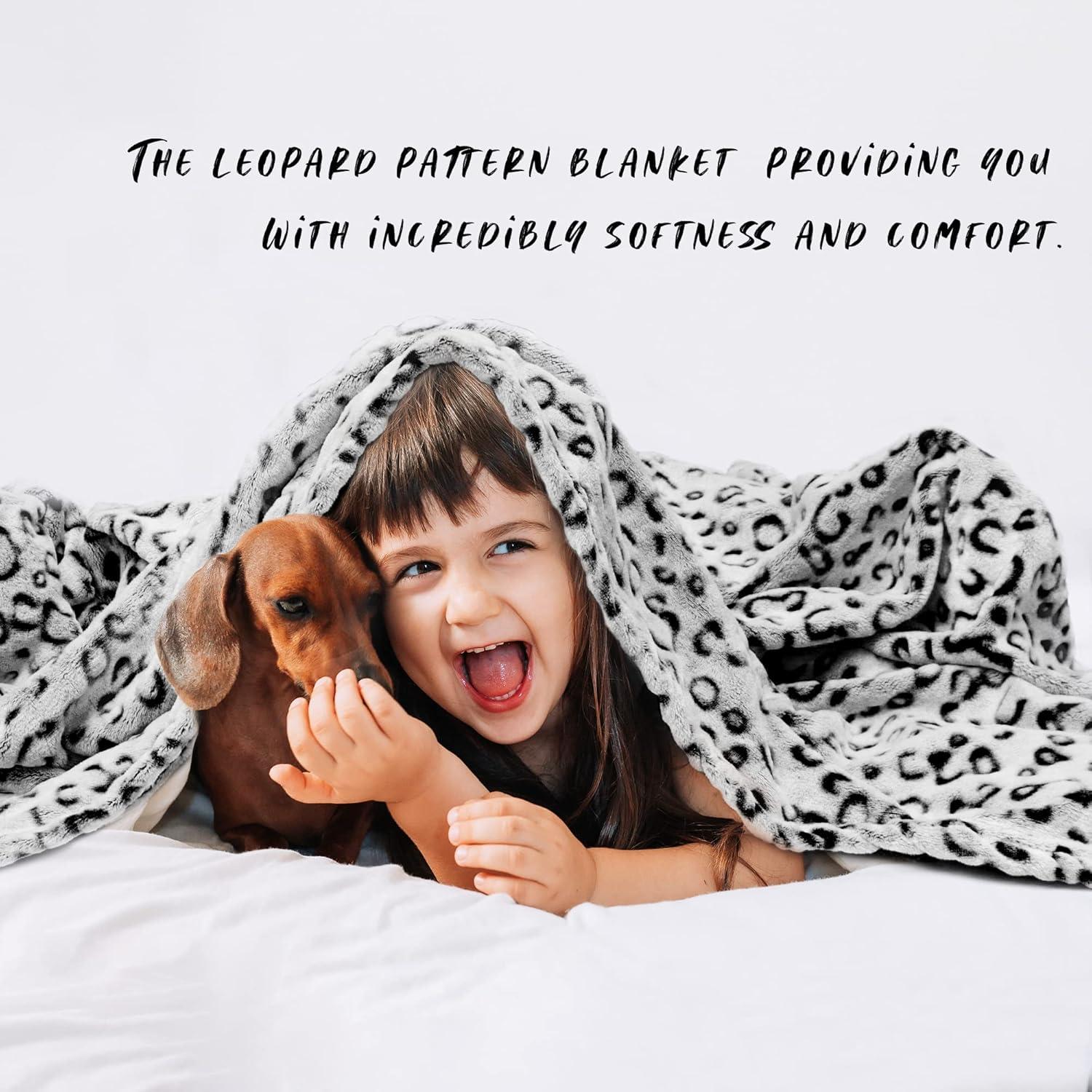 Manta Suave ZHIKU Leopardo Negro 100x130 cm Microfibra