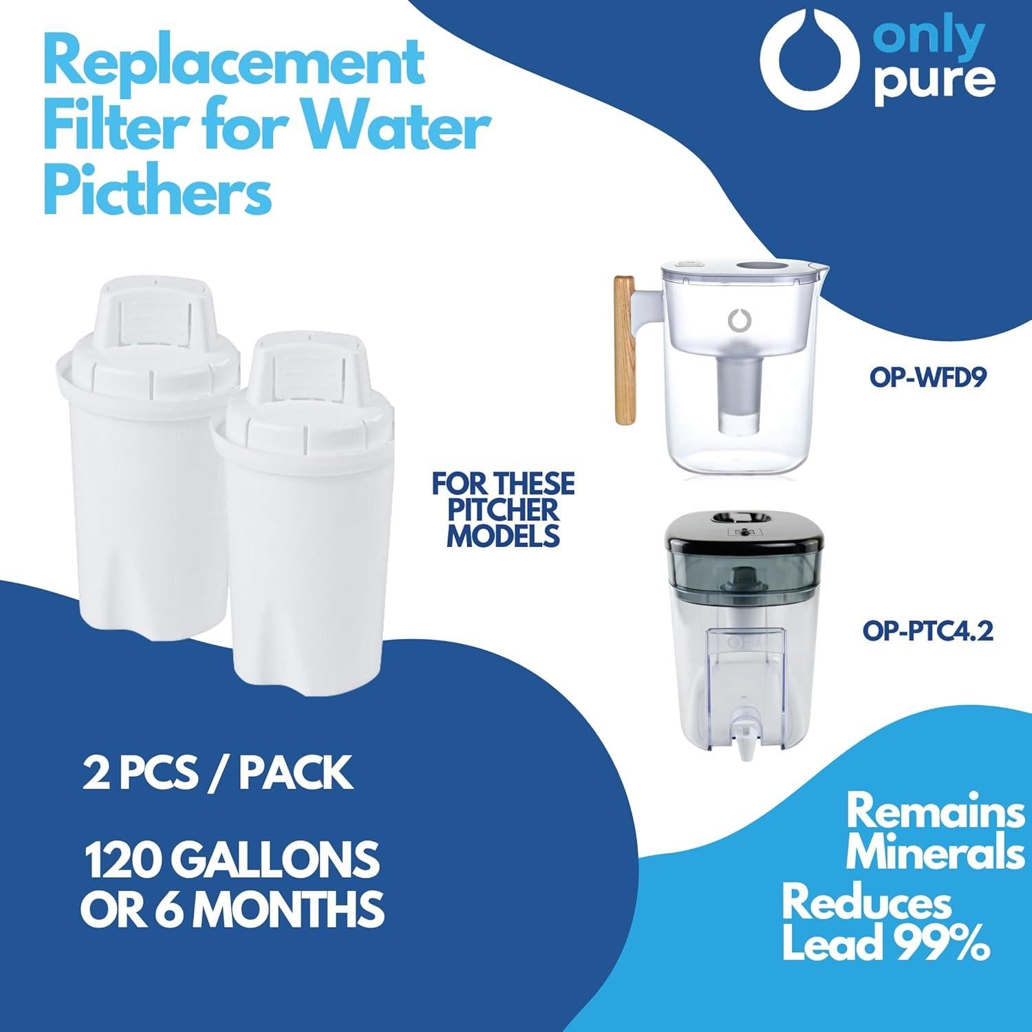 Filtro de Agua OnlyPure 454L - Elimina Plomo y Metales Pesados