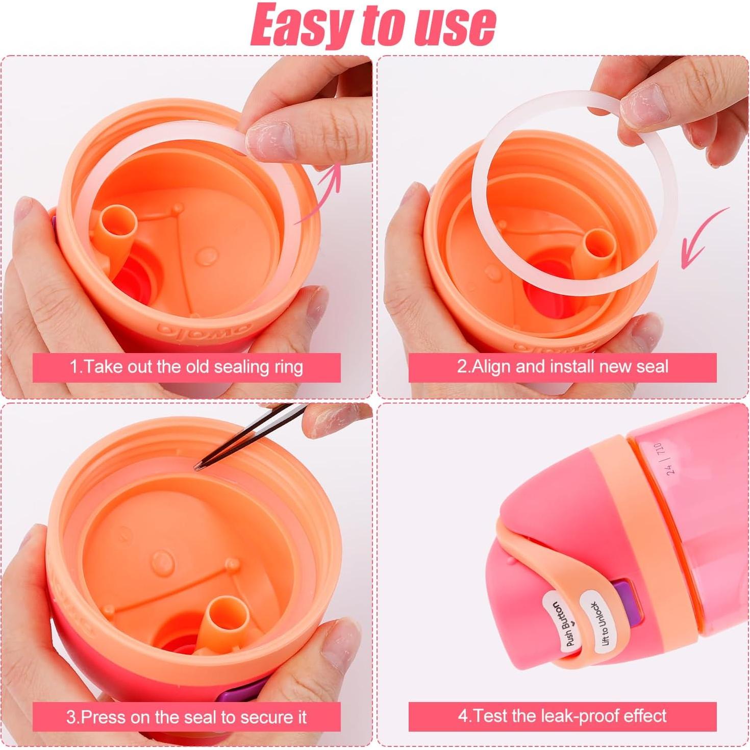 Juntas de Reemplazo Owala FreeSip 6 Piezas Silicona Transparente