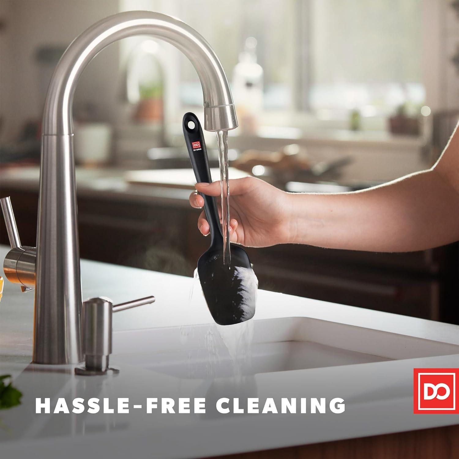 Espátula de Silicona DI ORO Sin Costuras - Profesional, 28.4 cm, Negro