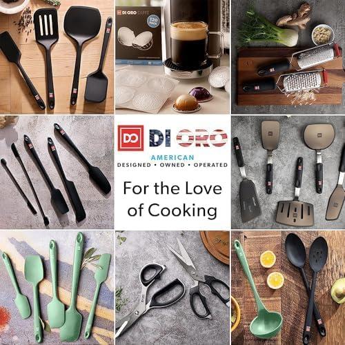 Espátula de Silicona DI ORO Sin Costuras - Profesional, 28.4 cm, Negro