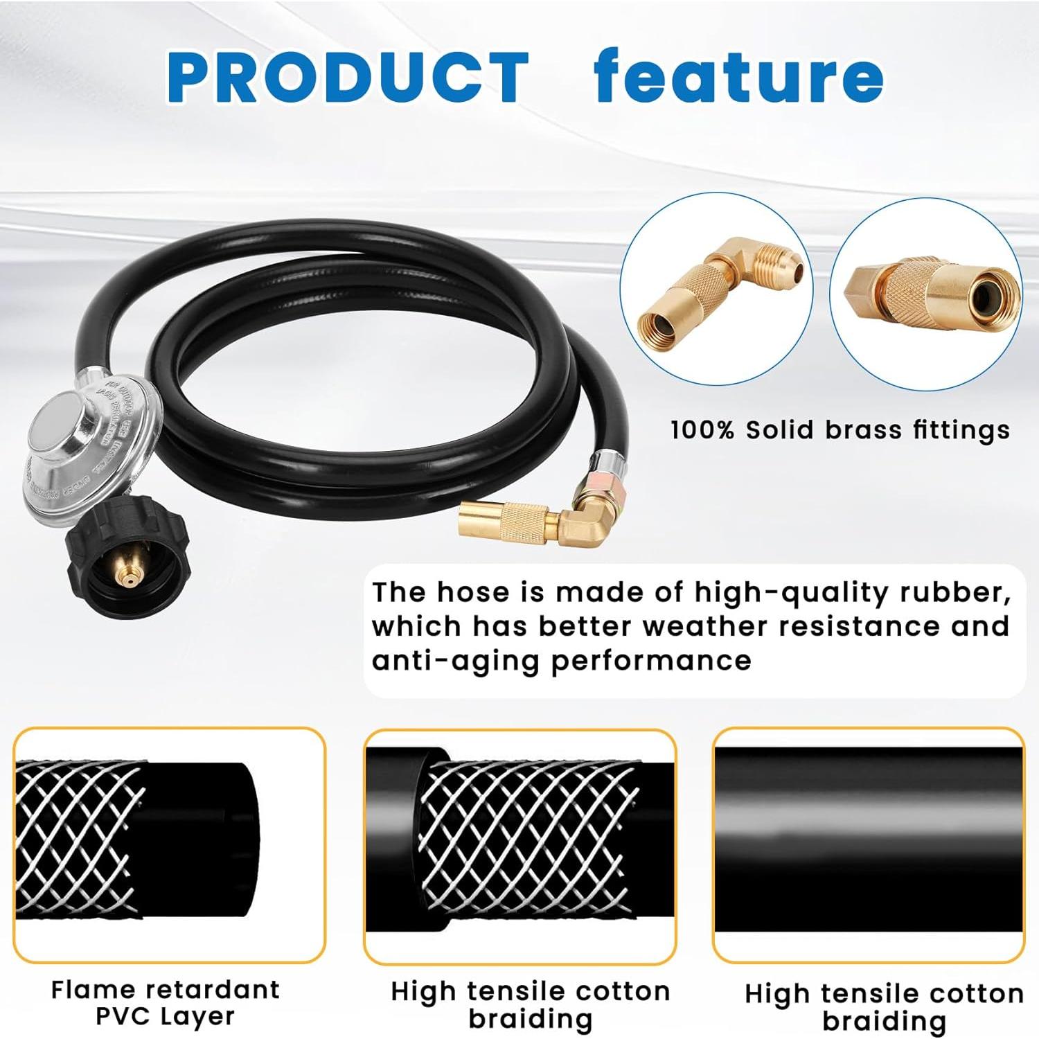 Manguera de Regulador de Propano Blackstone 1.52m con Adaptador