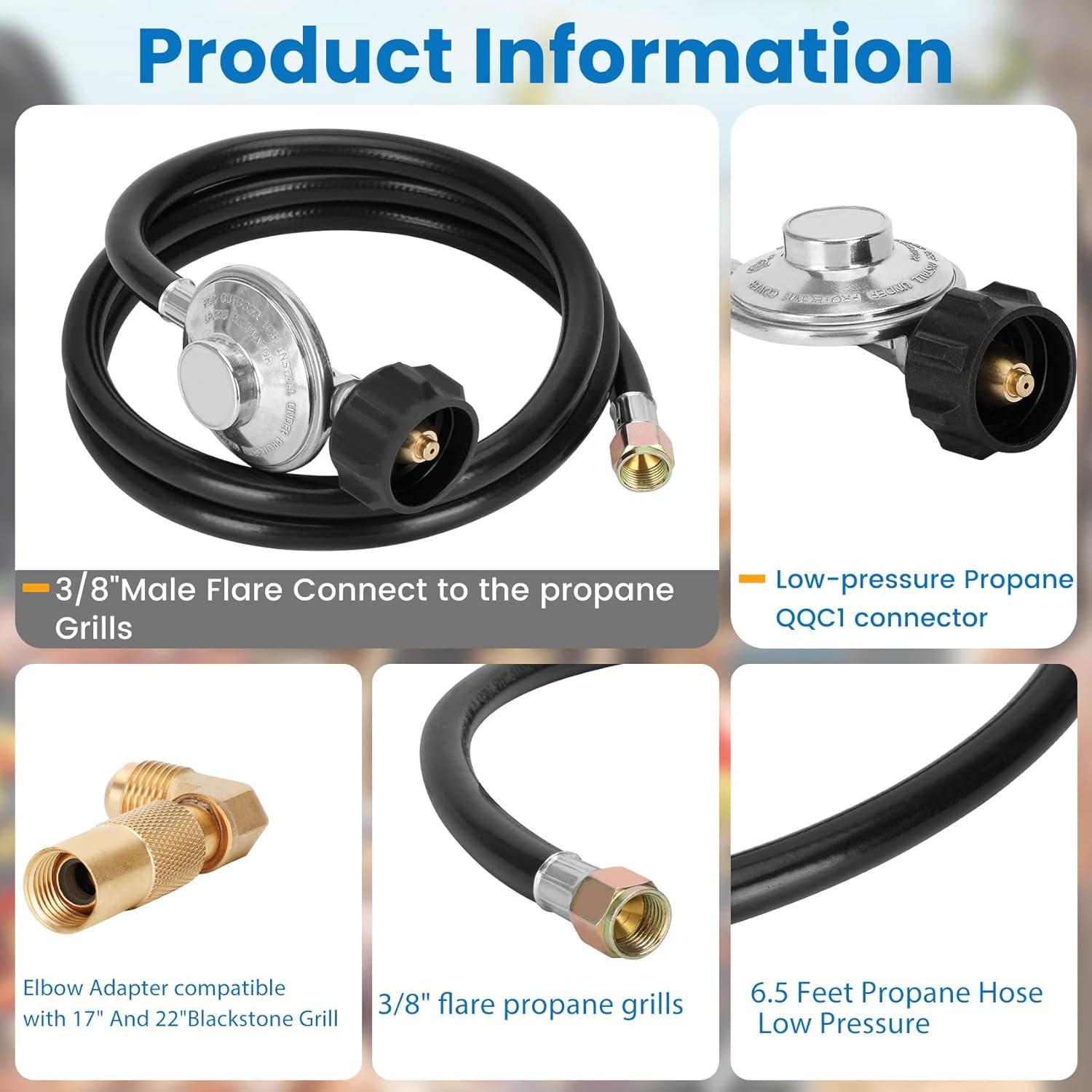 Manguera de Regulador de Propano Blackstone 1.52m con Adaptador